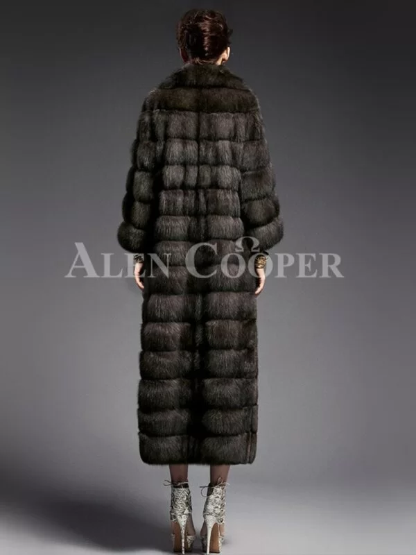 Innovatively Designed Russian Sable Fur Long Coat for Women Highlights Italian Craftsmanship - Image 4