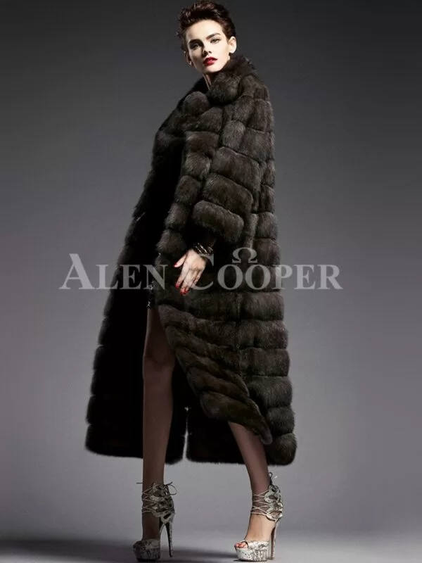 Innovatively Designed Russian Sable Fur Long Coat for Women Highlights Italian Craftsmanship - Image 2