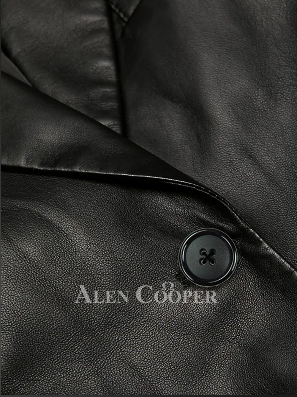 Ladies’ Leather Blazer for Greater Charm and Appeal in Black - Image 7