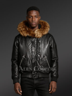 Men’s Puffy Bomber with Original Fur Hood