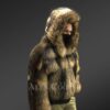 Raccoon Fur Bomber Coat for Men