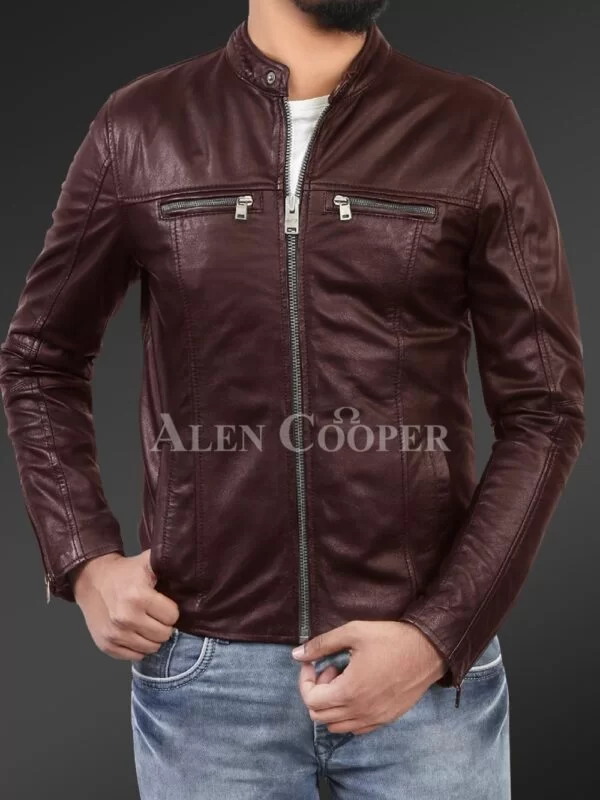 Men’s Comfortable Real Leather Jacket - Image 2