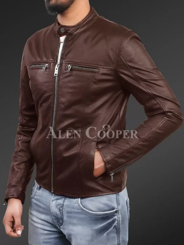 Men’s Comfortable Real Leather Jacket - Image 11