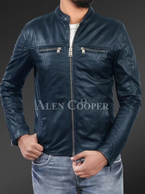 Men’s Comfortable Real Leather Jacket - Image 3