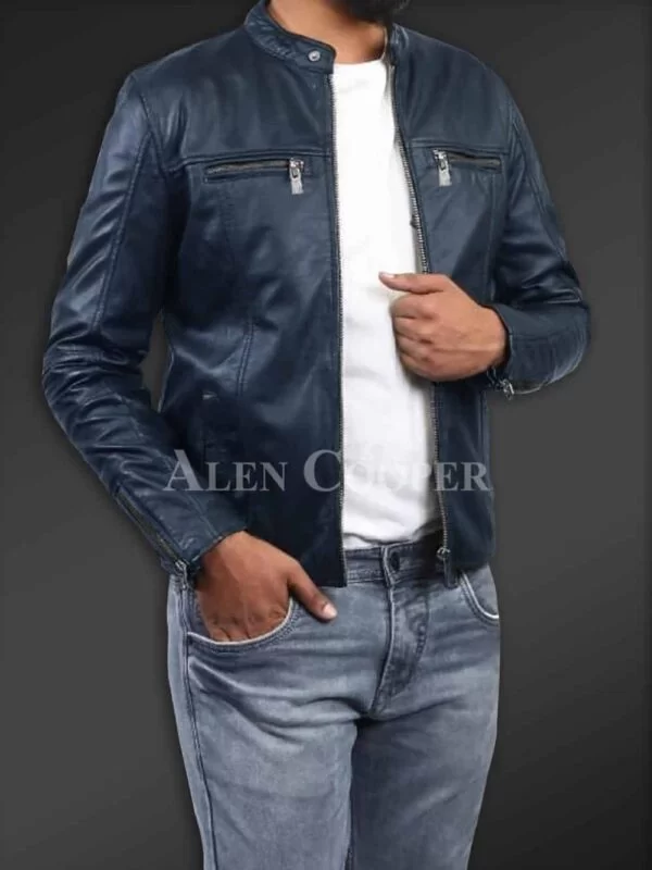 Men’s Comfortable Real Leather Jacket - Image 7