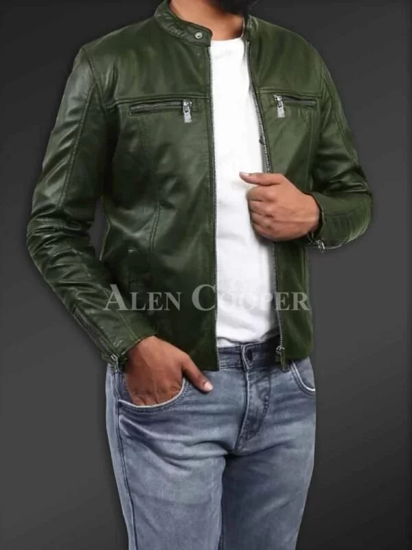 Men’s Comfortable Real Leather Jacket - Image 8