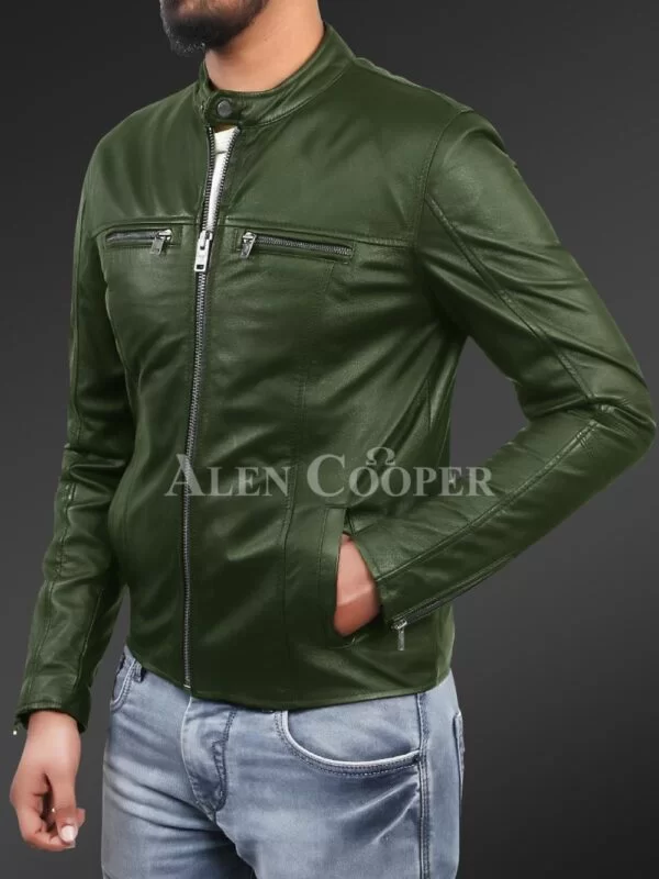 Men’s Comfortable Real Leather Jacket - Image 9