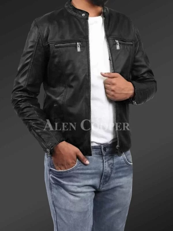 Men’s Comfortable Real Leather Jacket - Image 6