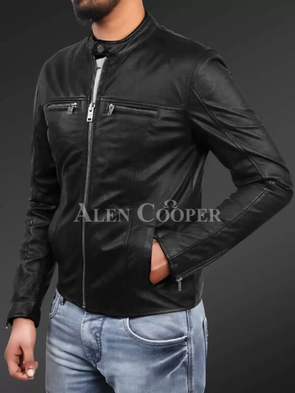 Men’s Comfortable Real Leather Jacket - Image 12