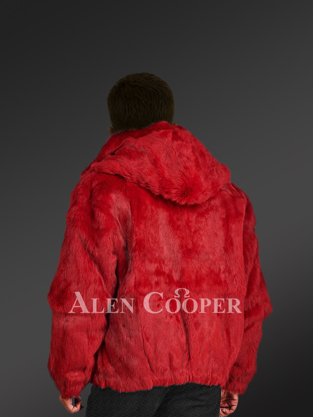 Natural Rabbit Fur Bomber with Zip-Up Front - Image 8
