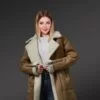 Mid length Sheepskin Shearling Coat