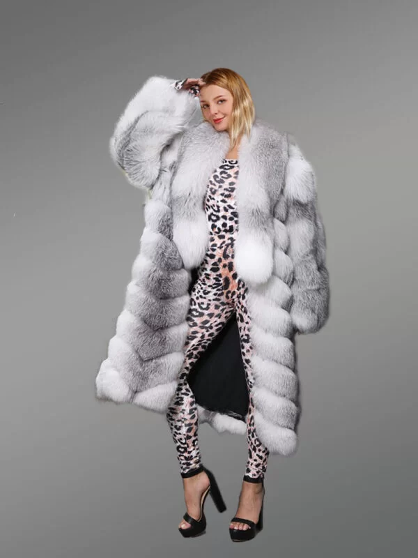 Original Cross Fox Fur Long Coat - Image 7