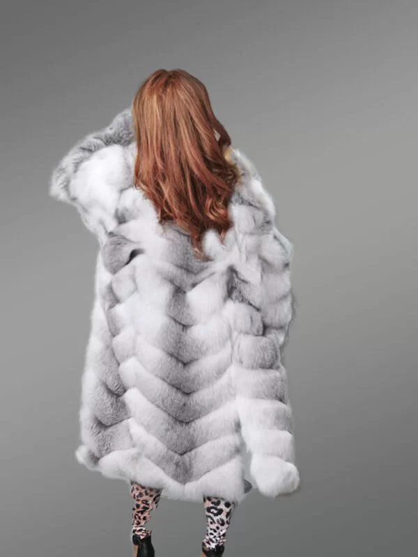 Original Cross Fox Fur Long Coat - Image 8