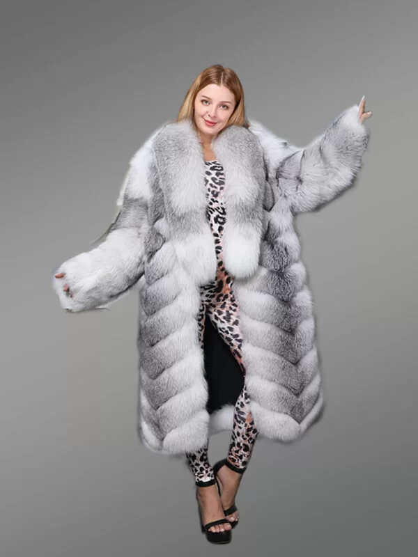 Original Cross Fox Fur Long Coat