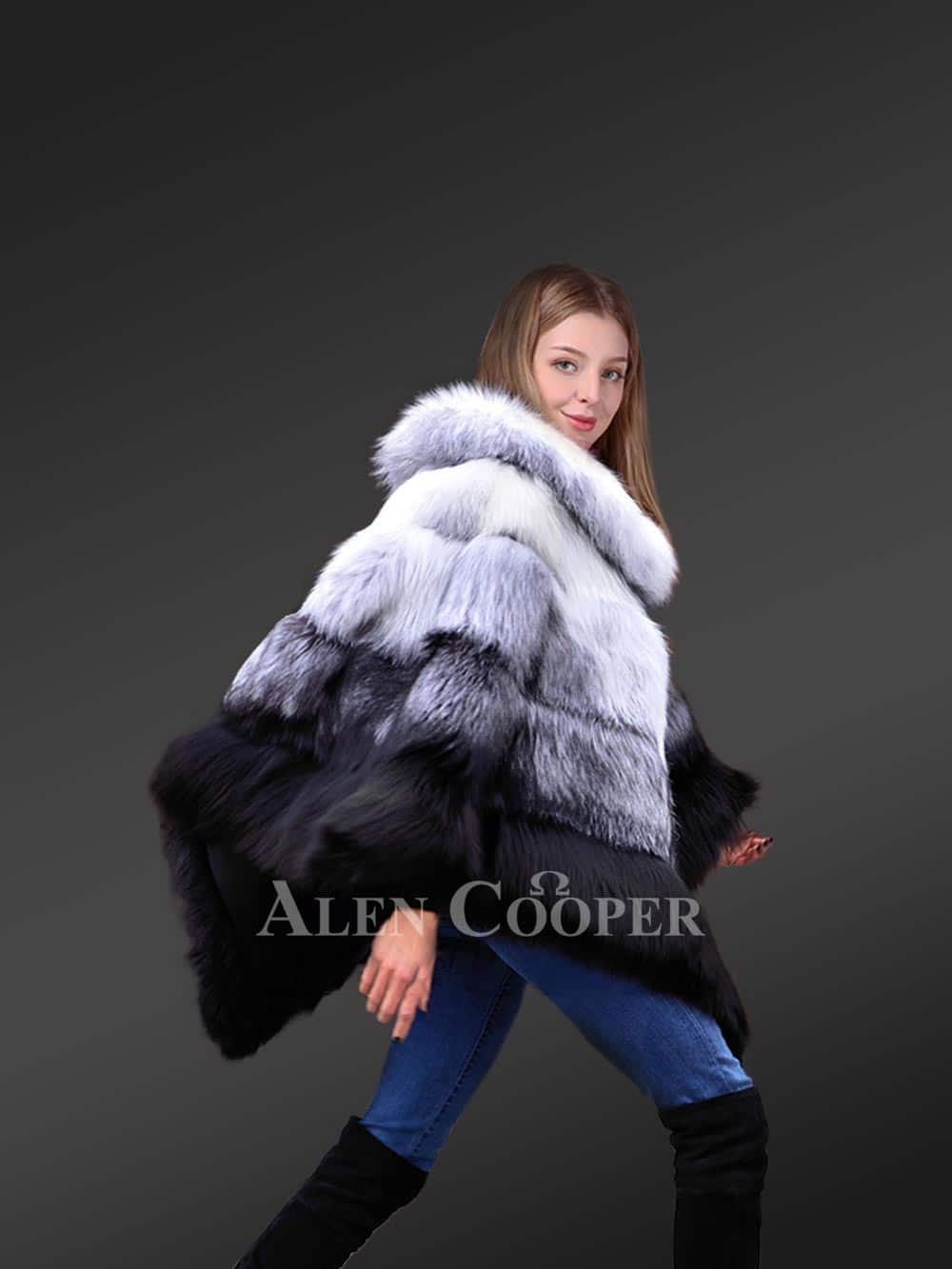 Original Fox Fur Pelts Poncho - Image 3