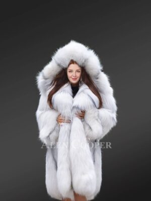 Knee-Length Fox-Fur Coat