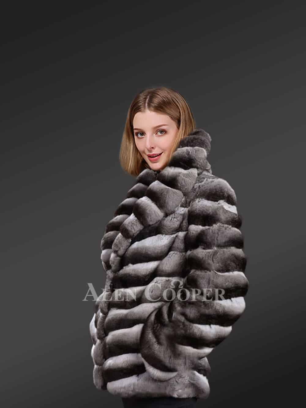 Women Chinchilla Coat - Image 3