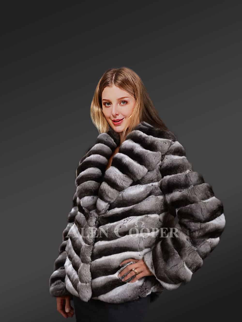 Women Chinchilla Coat - Image 4