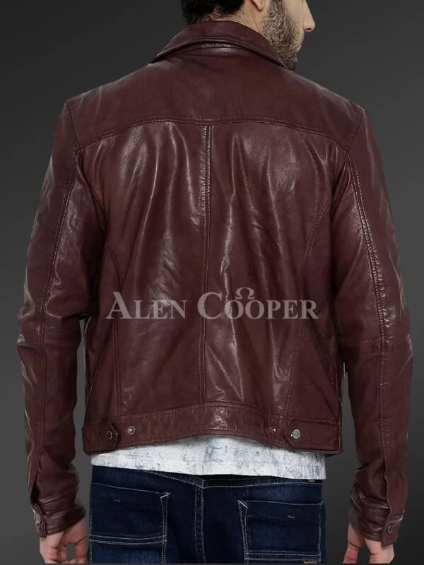 Real Leather Winter Jacket with Traditional Snap Pockets for Men - Image 12