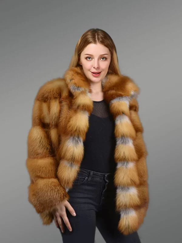 Red Fox Fur Womens Coat Looks Brilliant & Feels Ultra Soft - Image 8