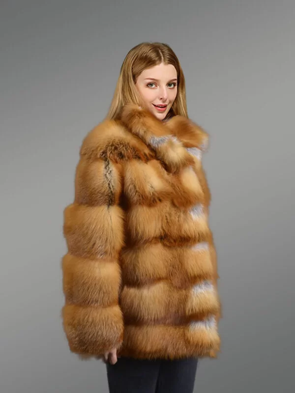 Red Fox Fur Womens Coat Looks Brilliant & Feels Ultra Soft - Image 7