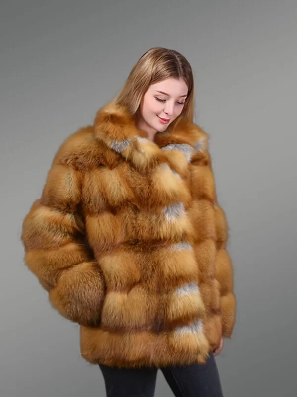 Red Fox Fur Womens Coat Looks Brilliant & Feels Ultra Soft - Image 6