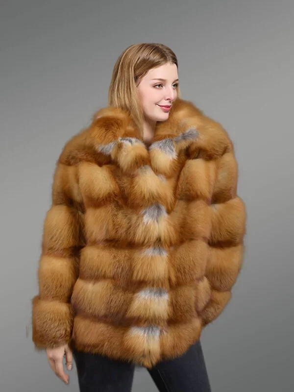 Red Fox Fur Womens Coat Looks Brilliant & Feels Ultra Soft - Image 5