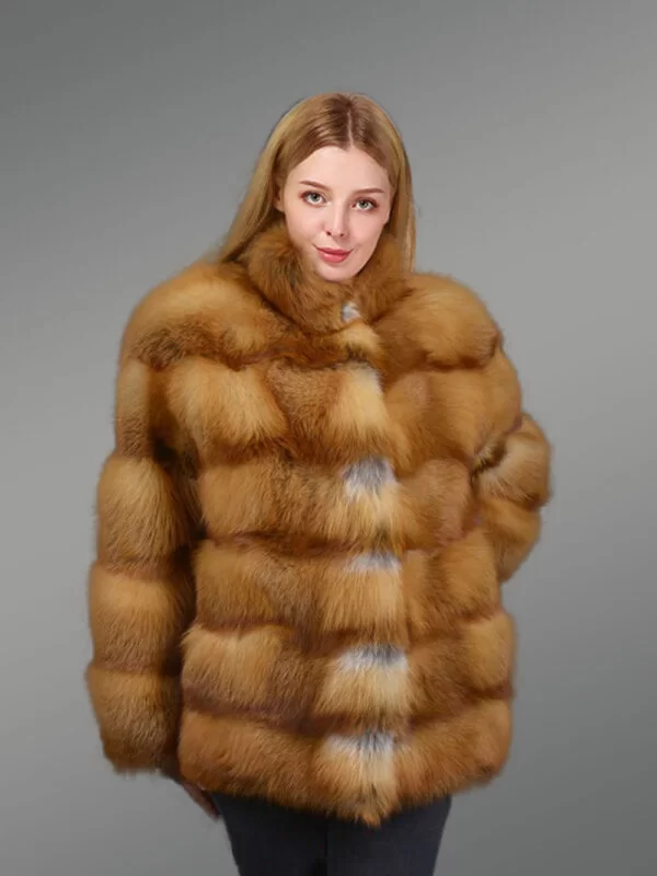 Red Fox Fur Womens Coat Looks Brilliant & Feels Ultra Soft - Image 4