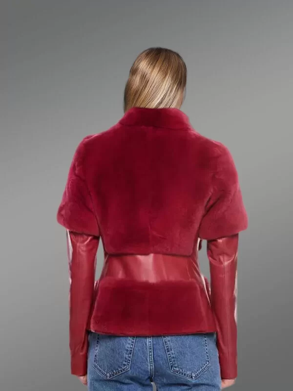 Red Mink Fur Jacket for Passionate Women - Image 2