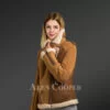 Shearling Jacket for Women with Suede-Nappa Finish