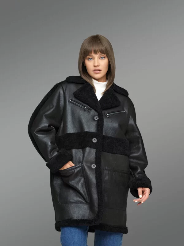 Original Sheepskin Shearling in Bomber Style - Image 2