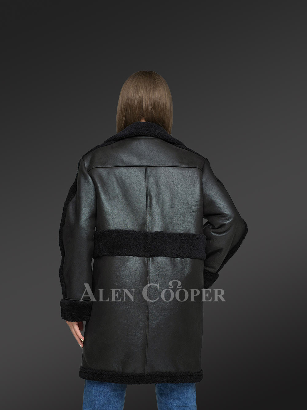 Original Sheepskin Shearling in Bomber Style - Image 3
