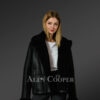 Sheepskin Shearling Jacket With Black Fur Detailing