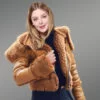 Sheepskin shearling Crop jacket