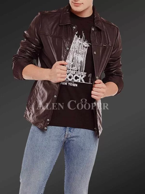 Soft and Comfortable Real Leather Jacket for Men - Image 2