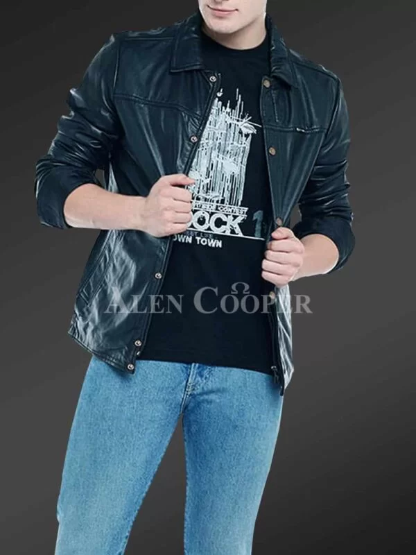 Soft and Comfortable Real Leather Jacket for Men - Image 4