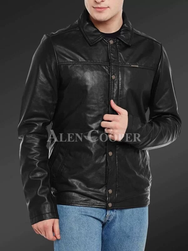 Soft and Comfortable Real Leather Jacket for Men - Image 5