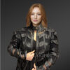 Spring Netted Black Leather Jacket