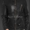Sturdy Yet Soft Winter Leather Jacket for Men in Black