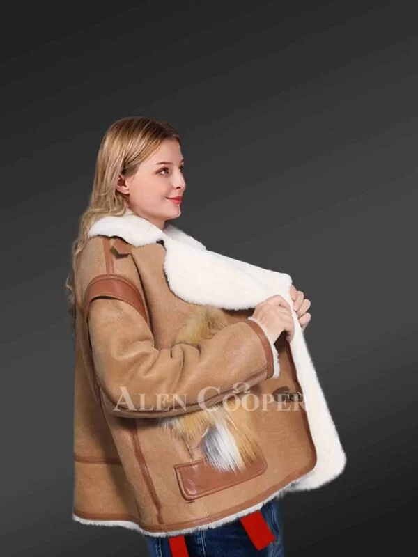 Real Shearling Jacket for Women - Image 3