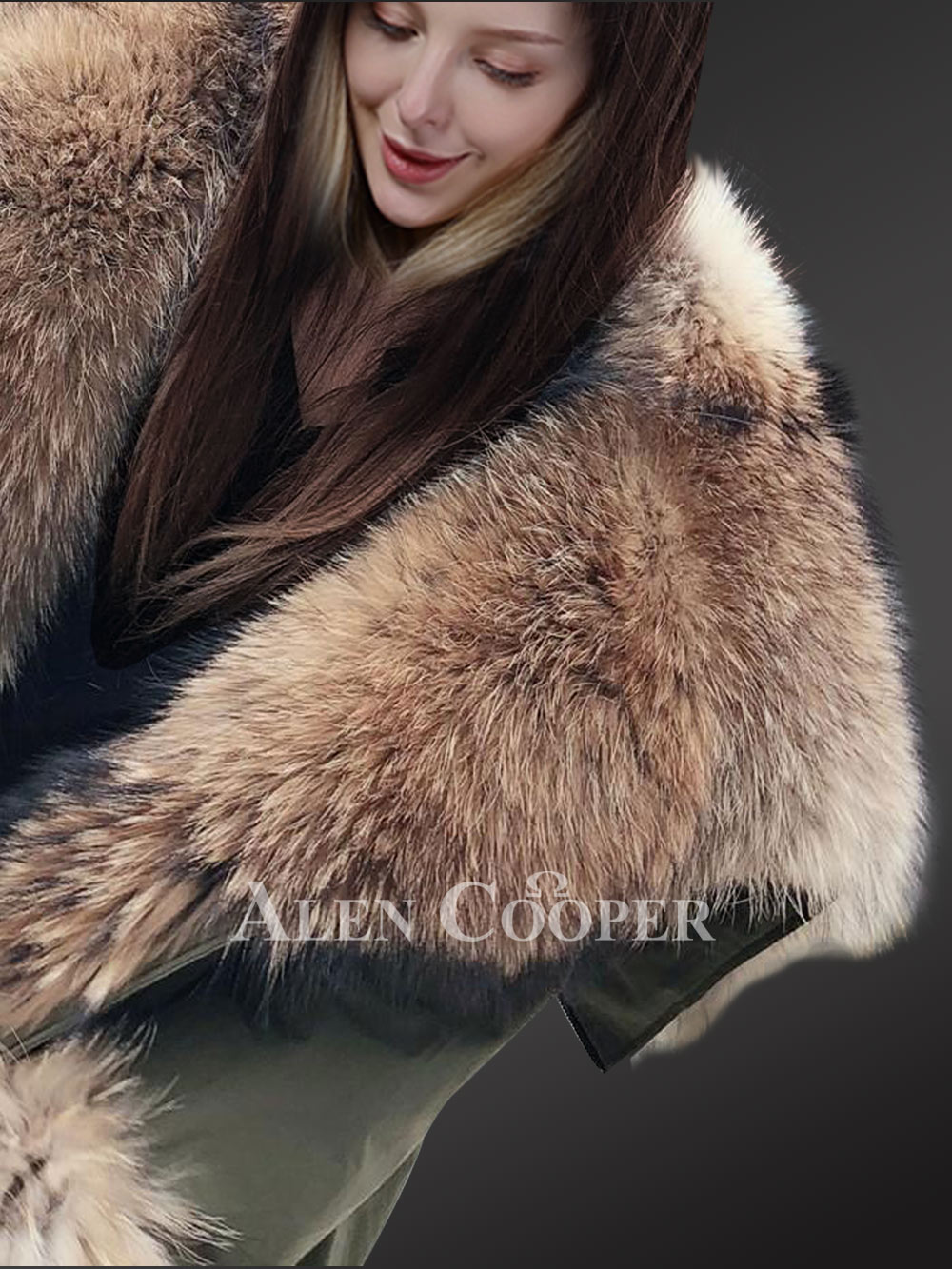 Hybrid Style Convertible Real Fur Nylon Parka for Women - Image 3