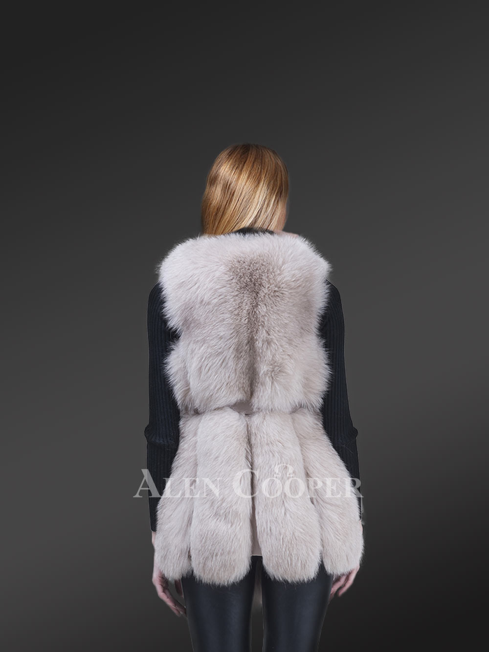 Womens Fox Fur Elegant Vest to Look Classy Anytime - Image 6
