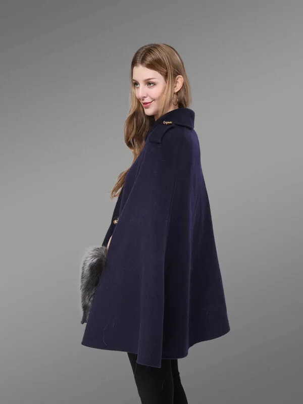 Women Fur Poncho - Image 4