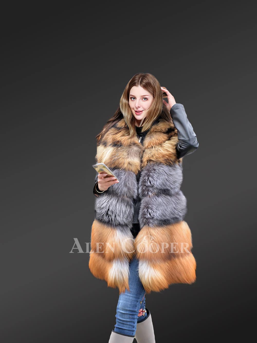 Multicolor Fox Fur Vest to Instantly Glamorize Ones Appearance - Image 4