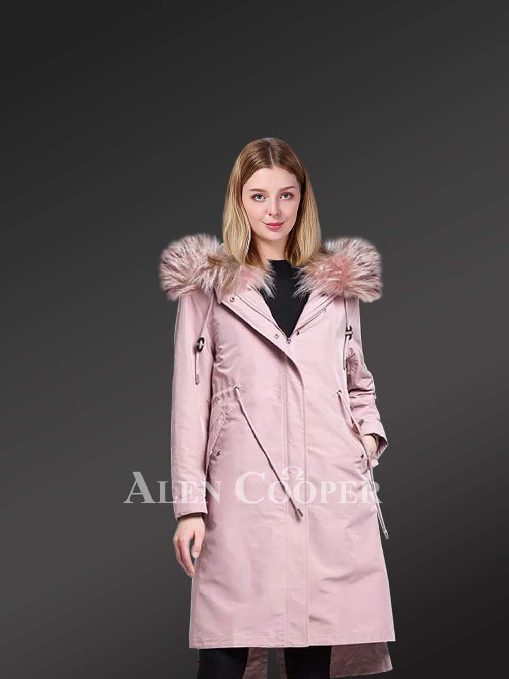 Parka Coat for Women with a Detachable Fur Liner and Hood - Image 3