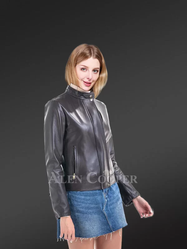 Women's Pure Leather Jacket - Image 2