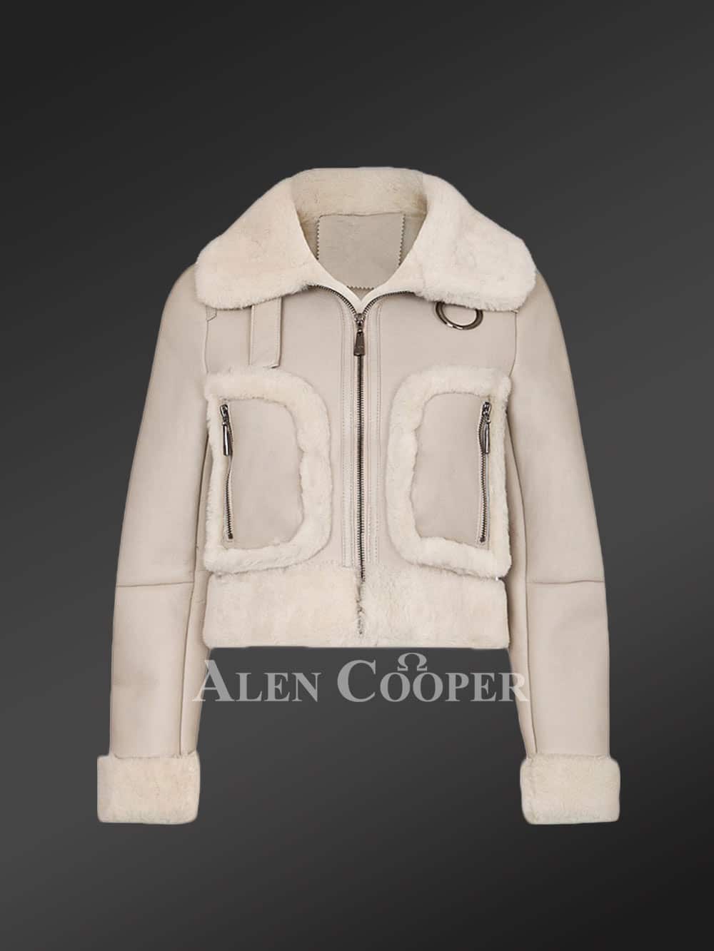 Women’s Appealing Winter Jackets Made of Genuine Shearling - Image 4