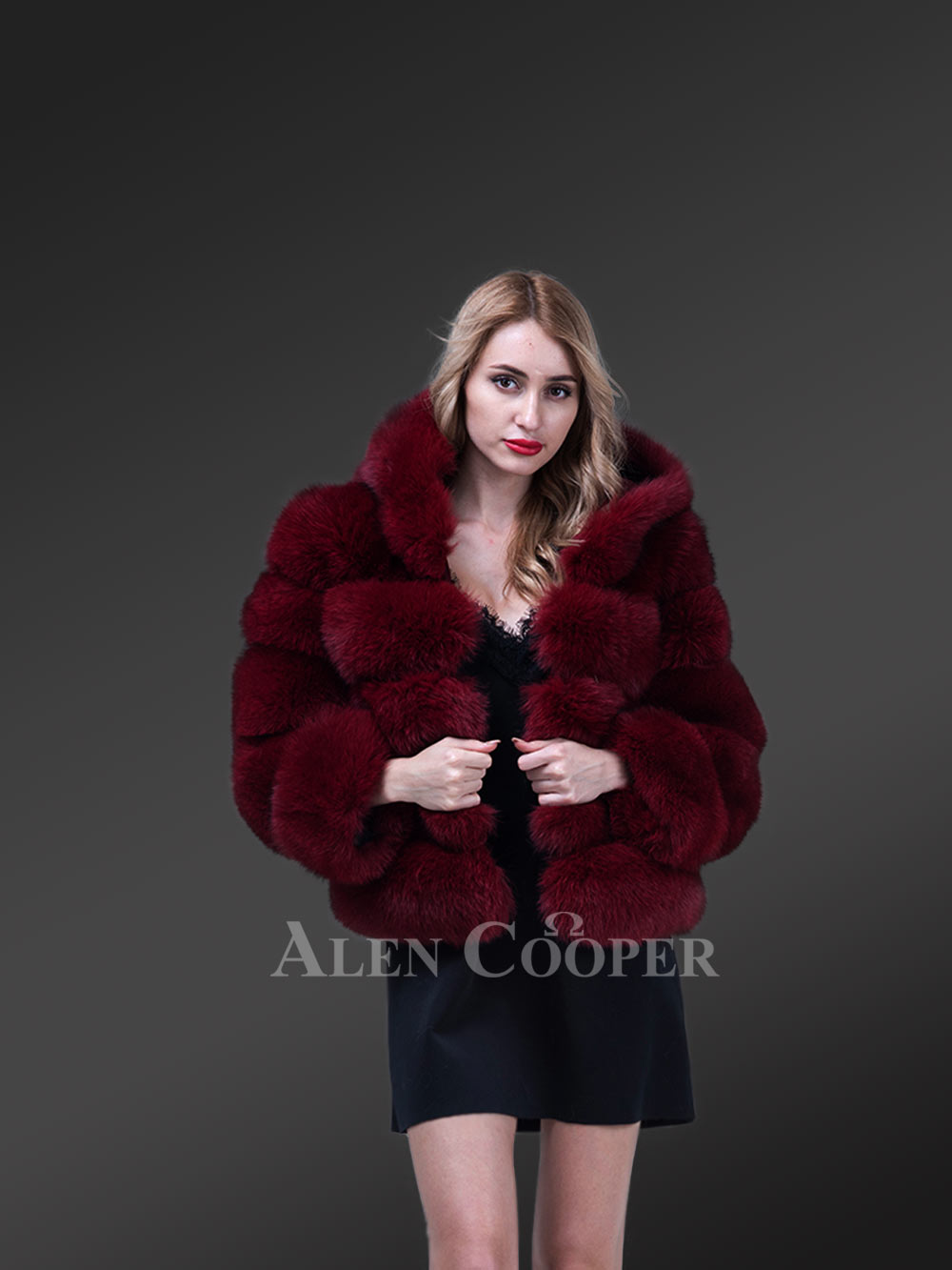 Fox Fur Paragraph Winter Coat Glamorizing Women in Thermal Opulence - Image 7