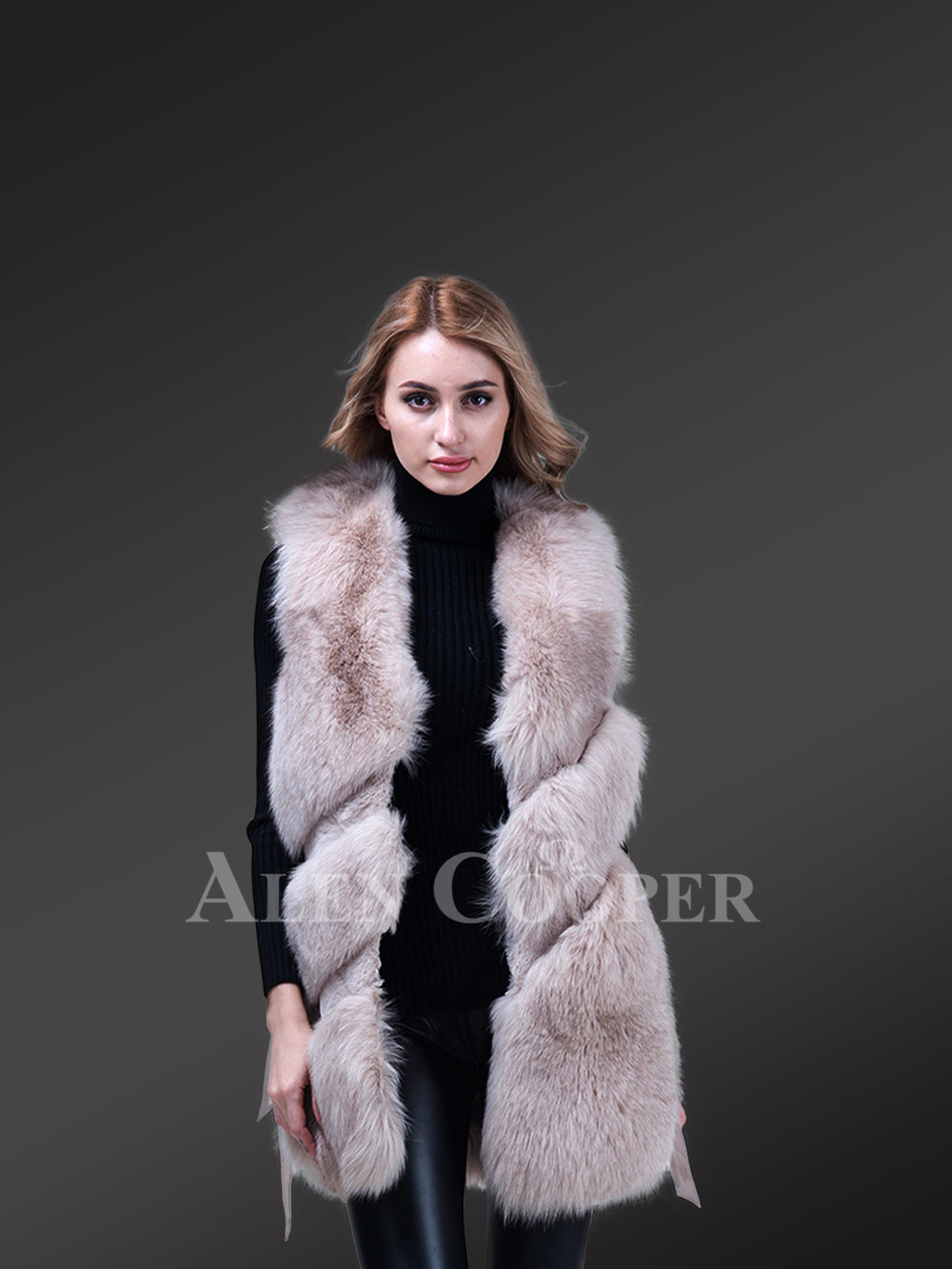 Stylish Fox Fur Vest for Women with a Fashionable Twist in Design
