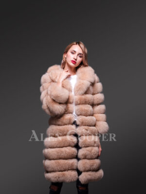 Fox Fur Womens Long Coat for a Majestic Look